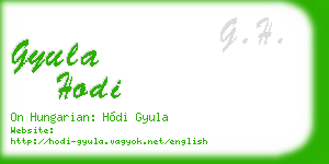 gyula hodi business card