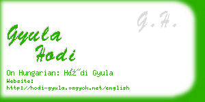 gyula hodi business card